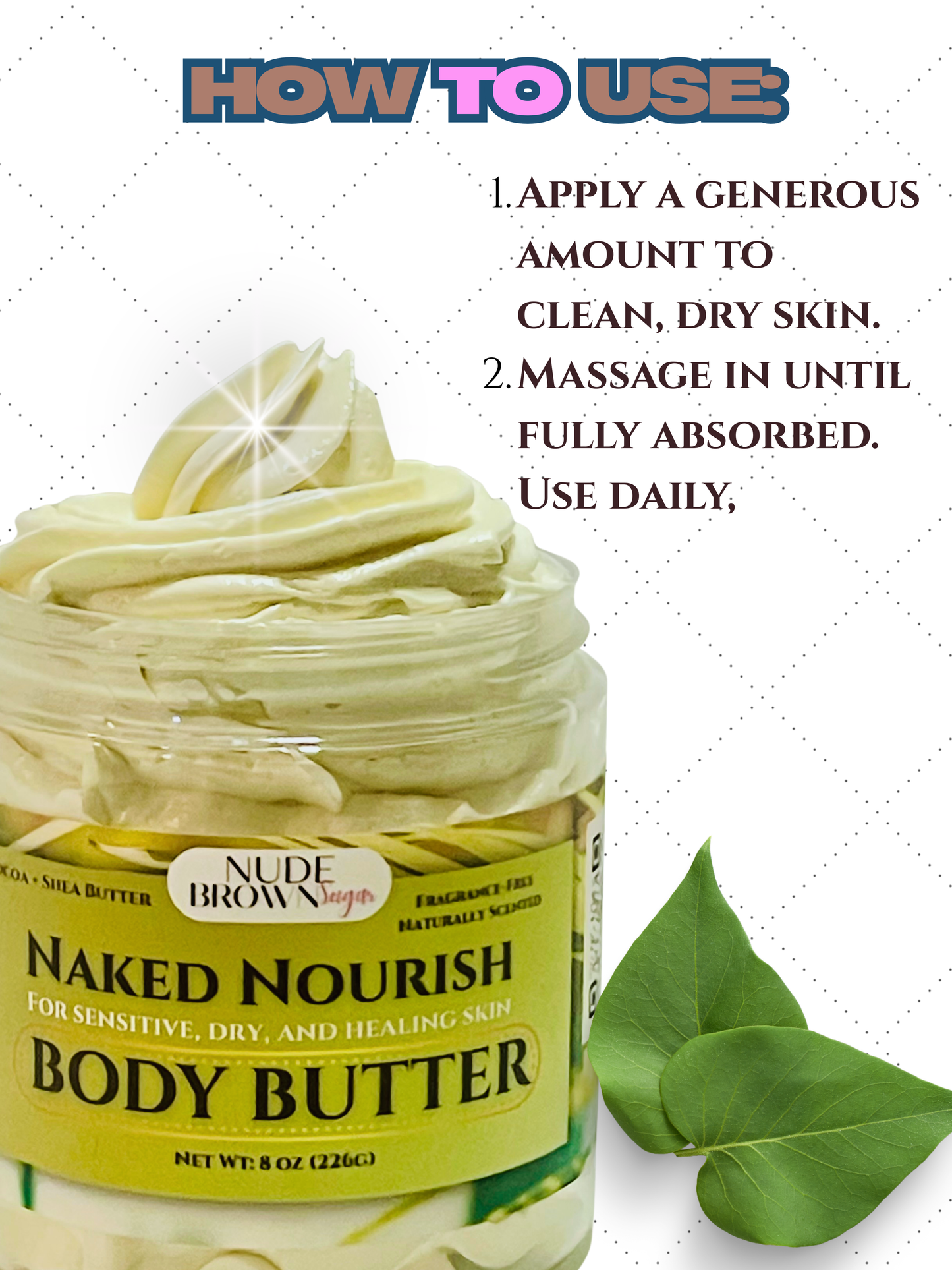 Naked Nourish Body Butter - Nudebrownsugar