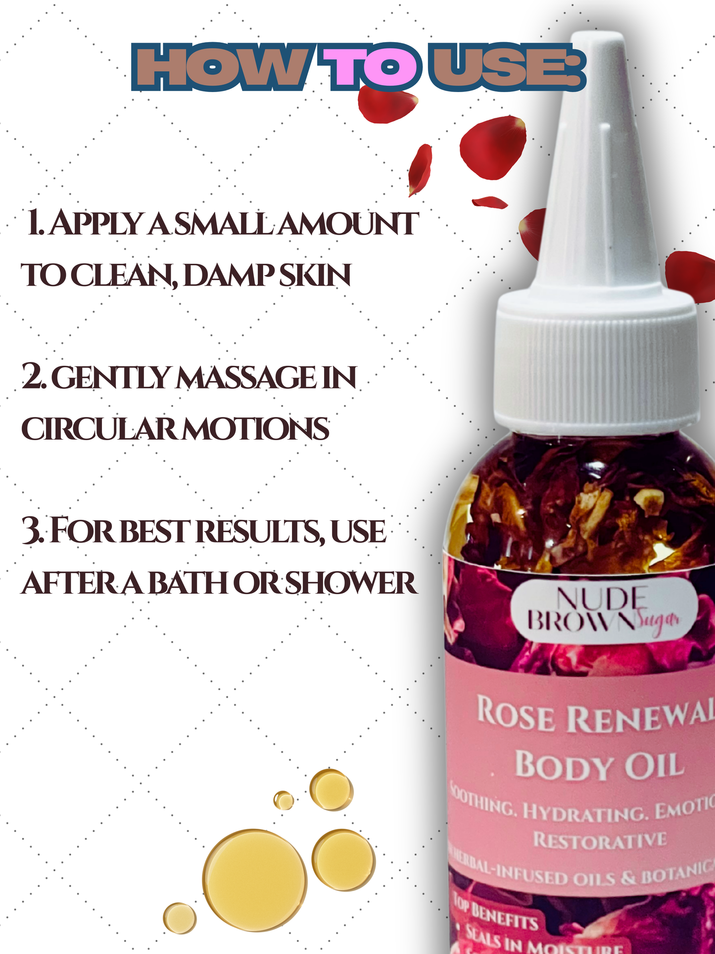 Rose Renewal Body Oil - Nudebrownsugar