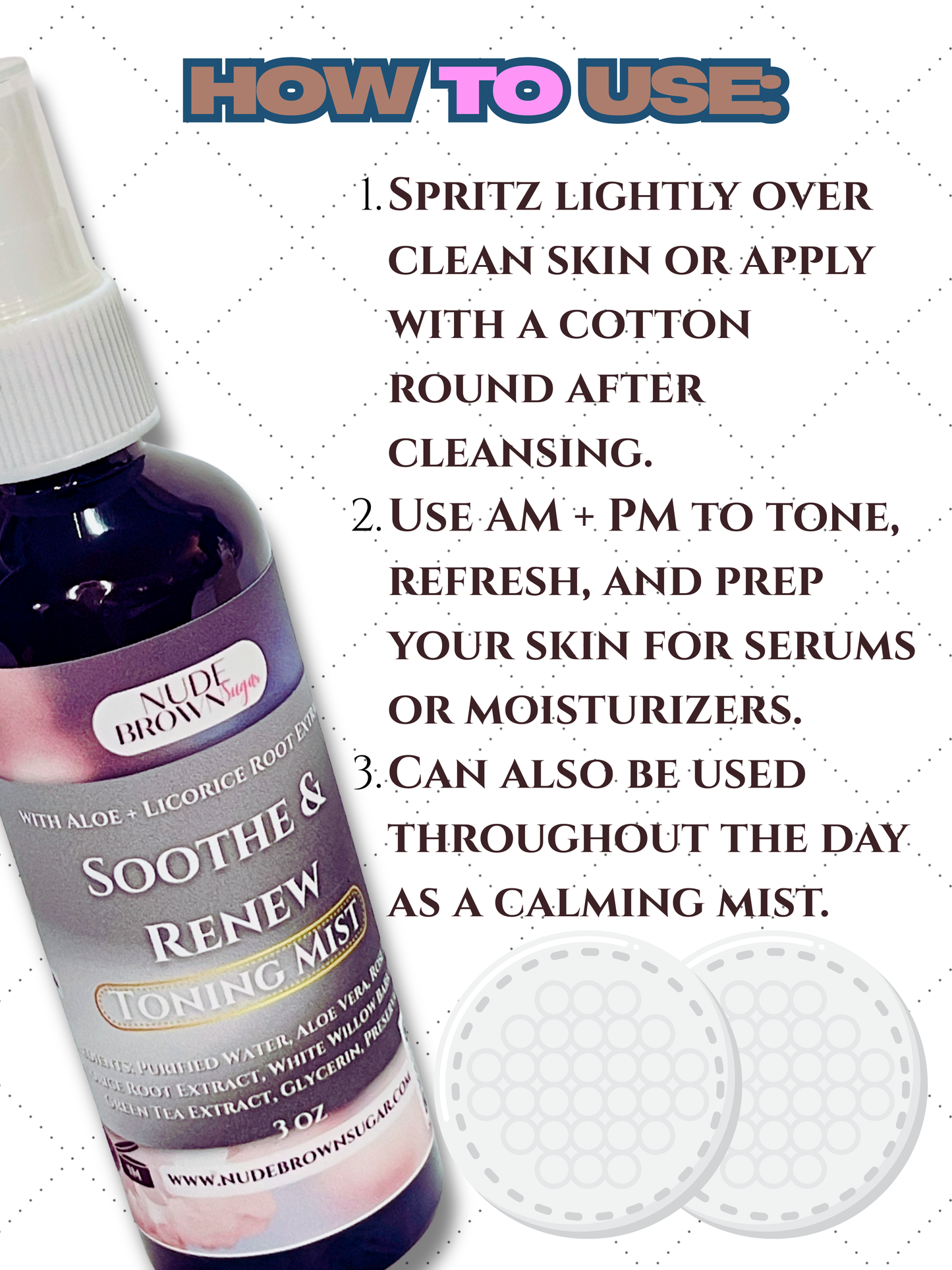 Soothe & Renew Toning Mist - Nudebrownsugar