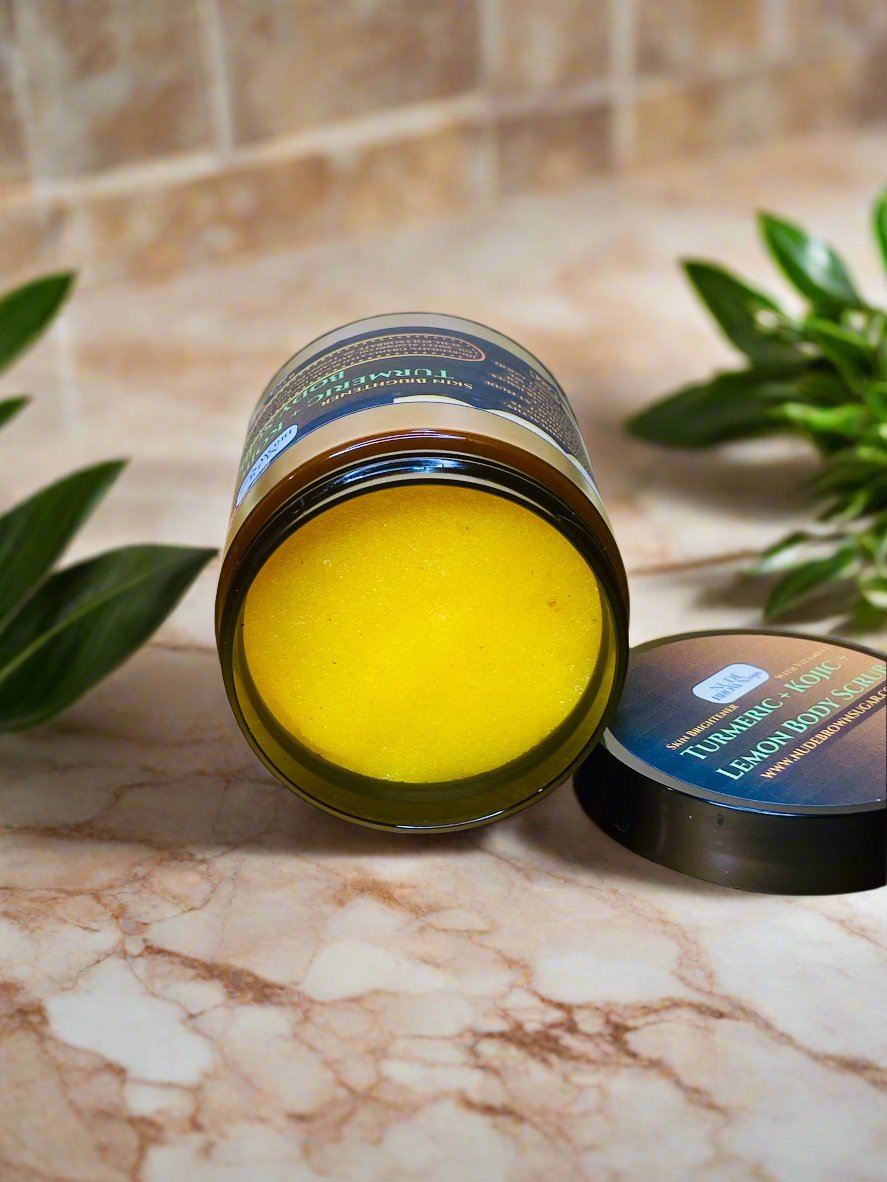 Turmeric + Kojic + Lemon Body Scrub - Nudebrownsugar