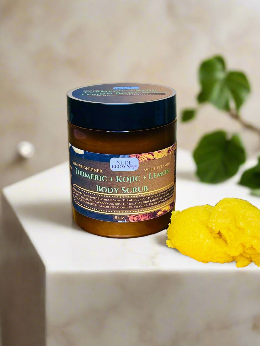 Turmeric + Kojic + Lemon Body Scrub - Nudebrownsugar